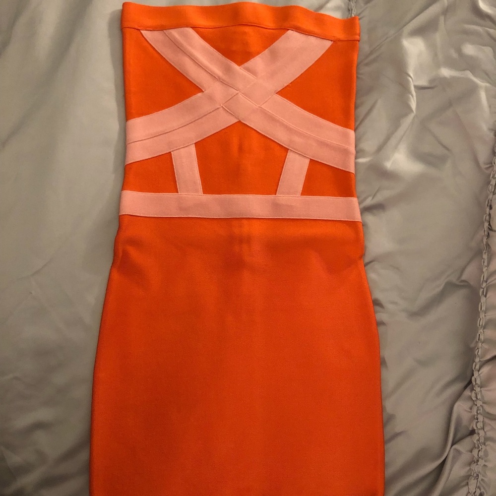 Bebe Strapless Bandeau Dress